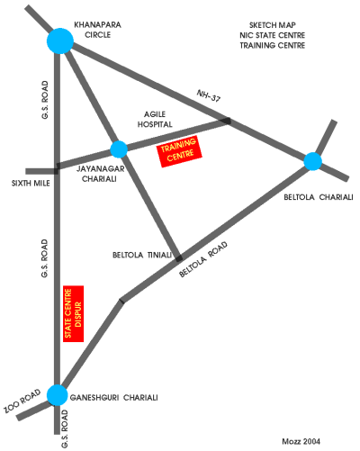 NIC Training Centre Location Map